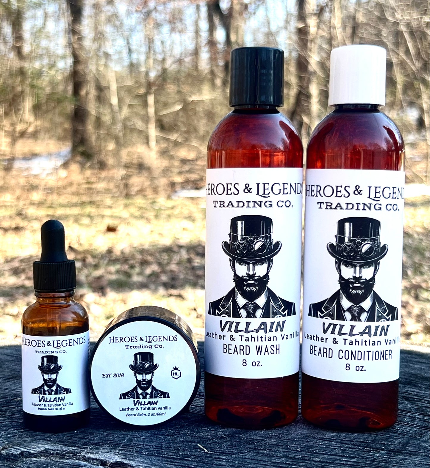 Beard Oil, Premium - Legend Collection with Beard Oil, Balm, Wash & Conditioner Combo Set