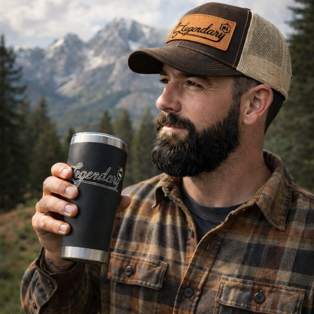 Personalized Stainless Steel H&L Tumbler with Leak-Resistant Lid & Straw, 20 oz