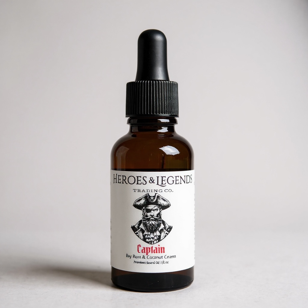 Beard Oil, Premium - CAPTAIN with Bay Rum and Coconut