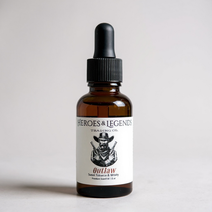Beard Oil, Premium - OUTLAW with Sweet Tobacco and Whiskey
