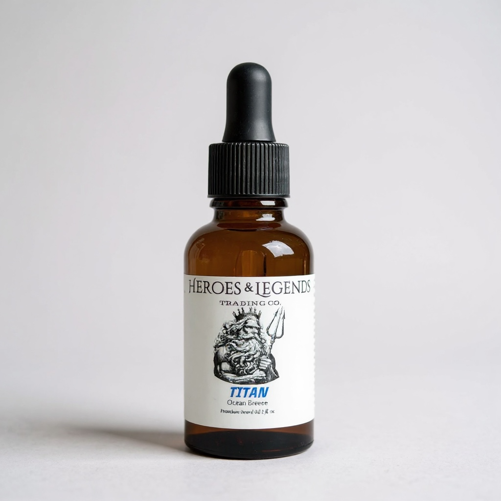 Beard Oil, Premium - TITAN with ocean breeze and vanilla