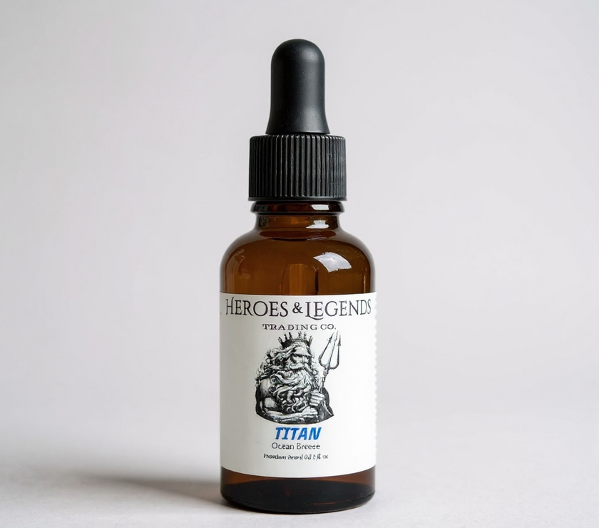 Beard Oil, Premium - TITAN with ocean breeze and vanilla