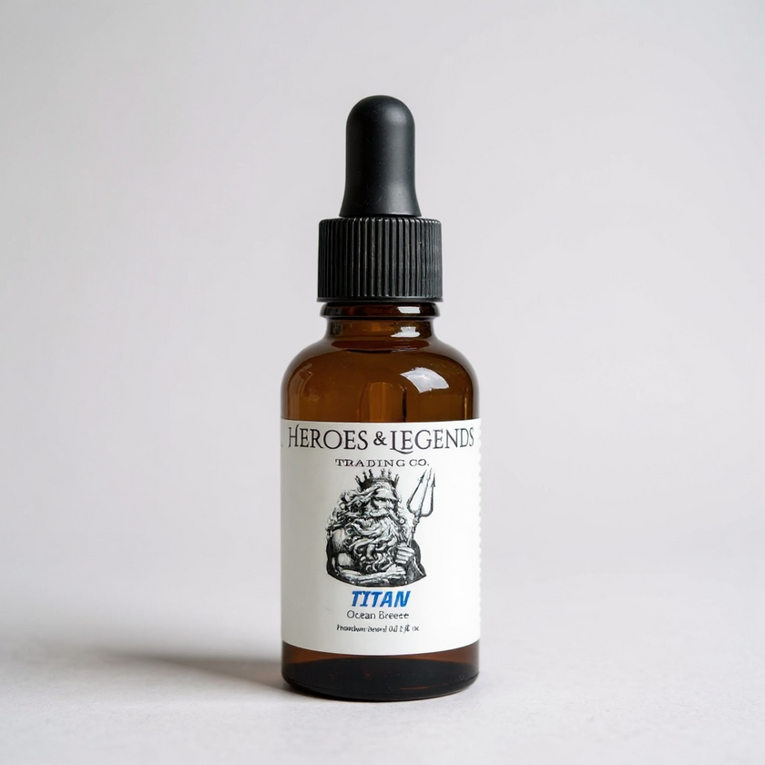 Beard Oil, Premium - TITAN with ocean breeze and vanilla