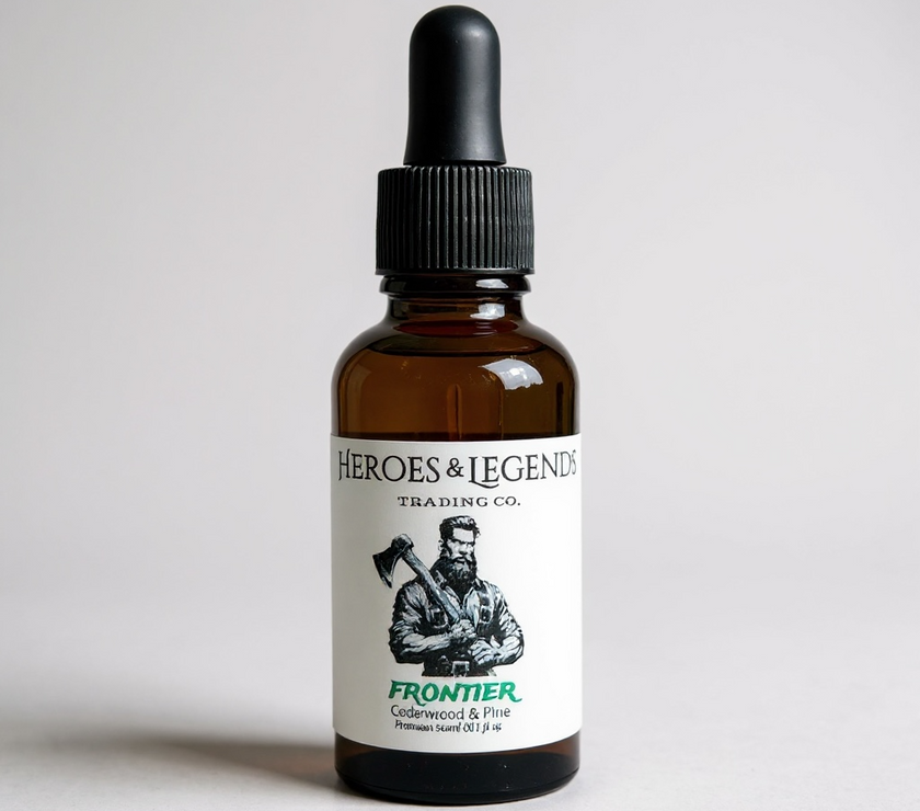 Beard Oil, Premium - FRONTIER with Cedarwood and Pine