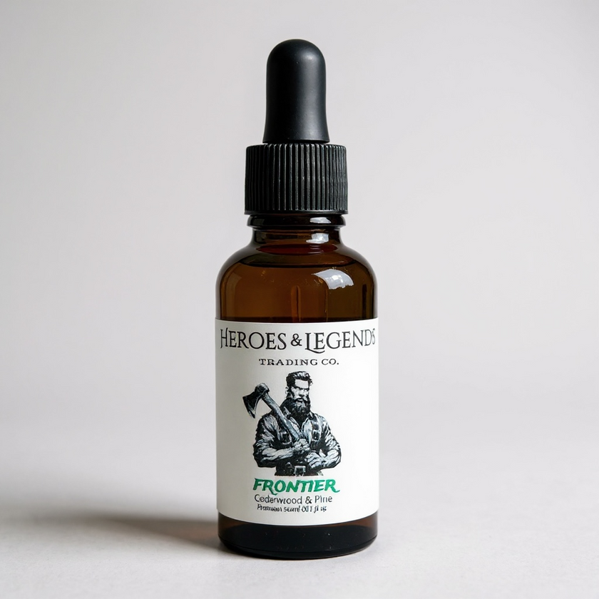 Beard Oil, Premium - FRONTIER with Cedarwood and Pine