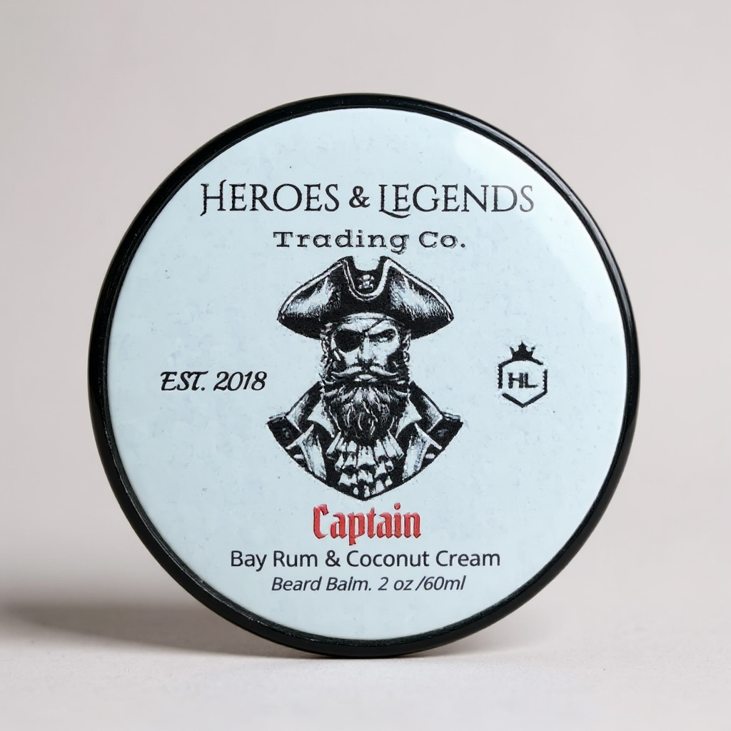 Legendary Beard Balm, Captain with Bay Rum and Coconut