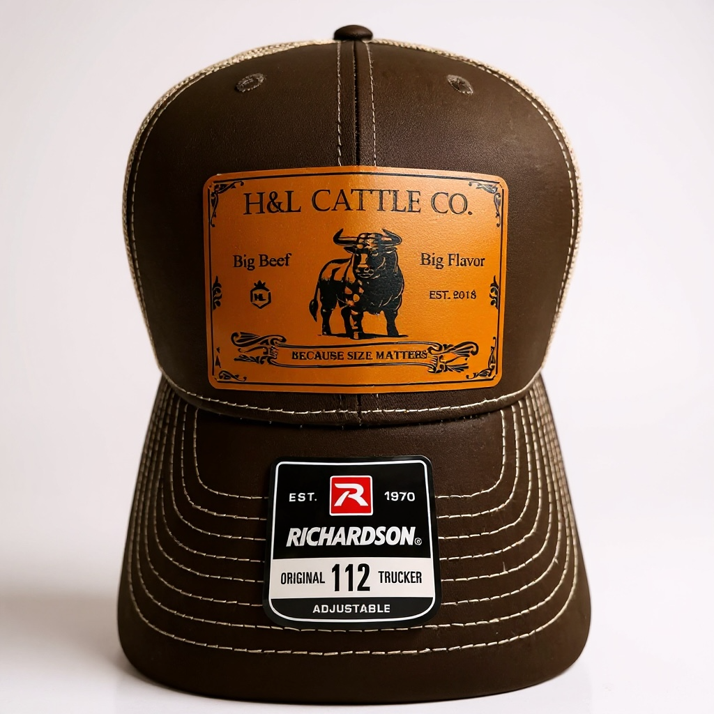 Hat, H&L Cattle Co. Leather Patch Hat