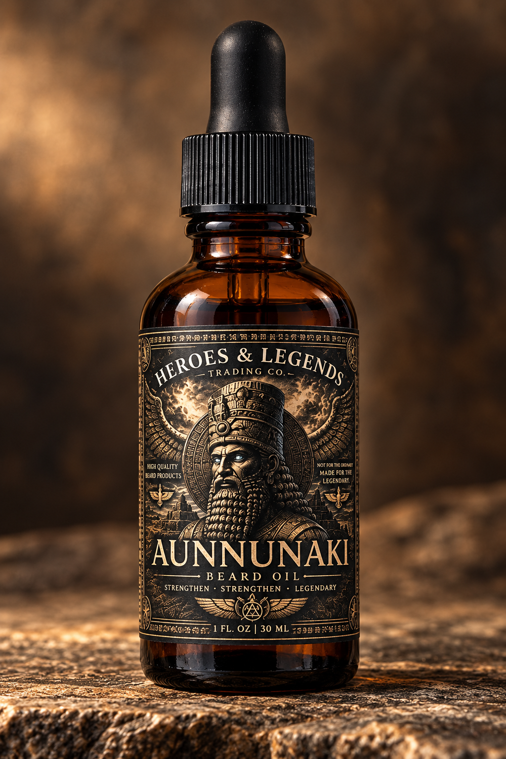 Beard Oil, Premium - AUNNUNAKI: Oud & Ozonic Element