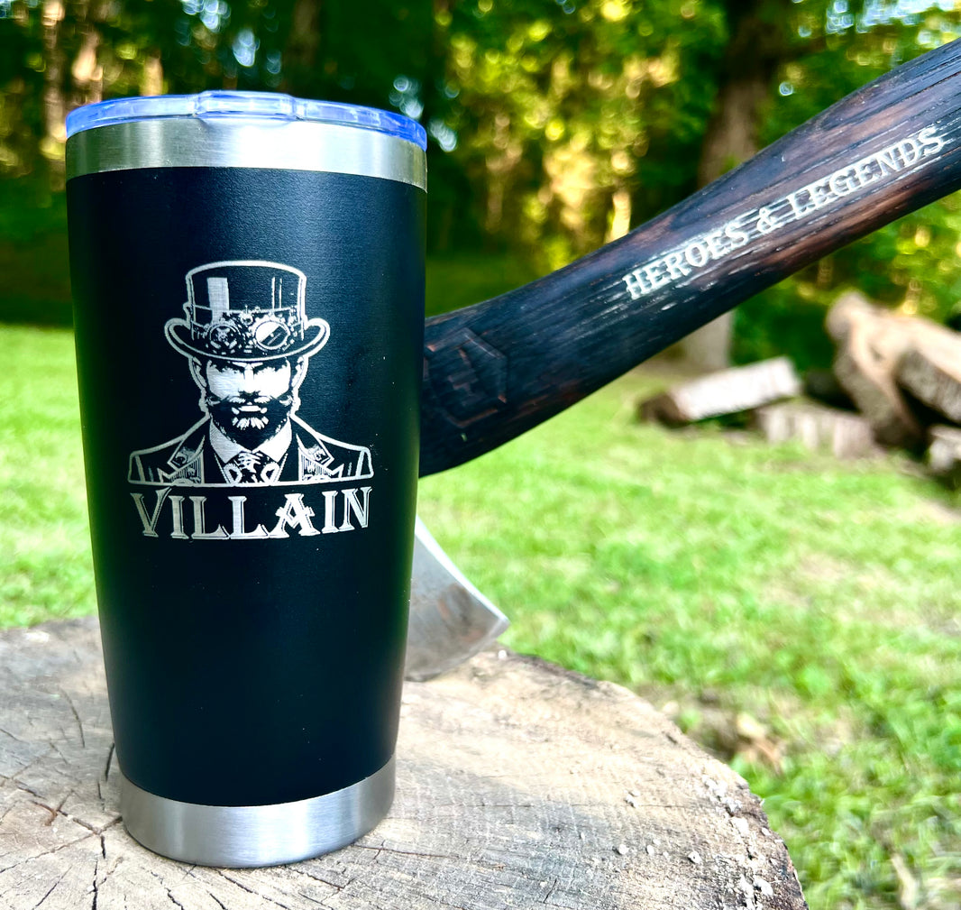 Stainless Steel H&L Tumbler with Leak-Resistant Lid & Straw, 20 oz featuring our #1 most loved fan favorite Villain or Frontier