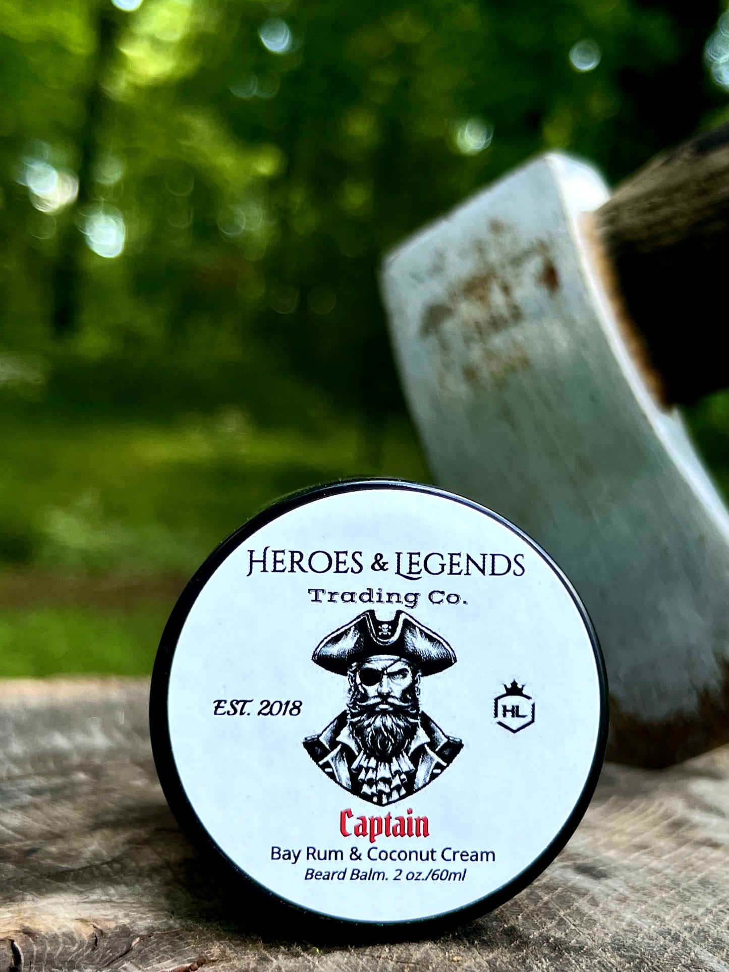 Legendary CAPTAIN Beard Balm with Bay Rum and Coconut