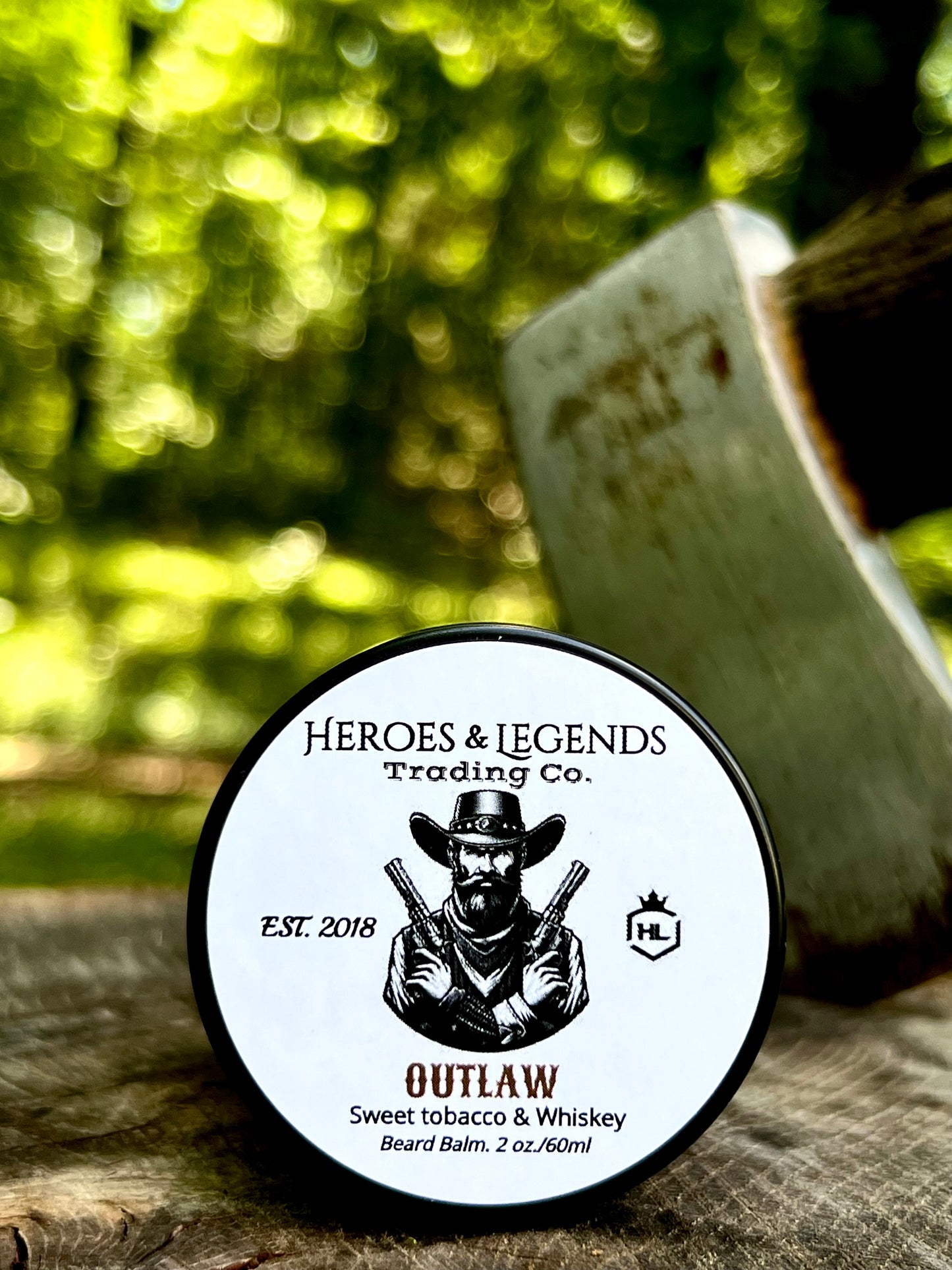 Legendary OUTLAW Beard Balm with Sweet Tobacco and Whiskey