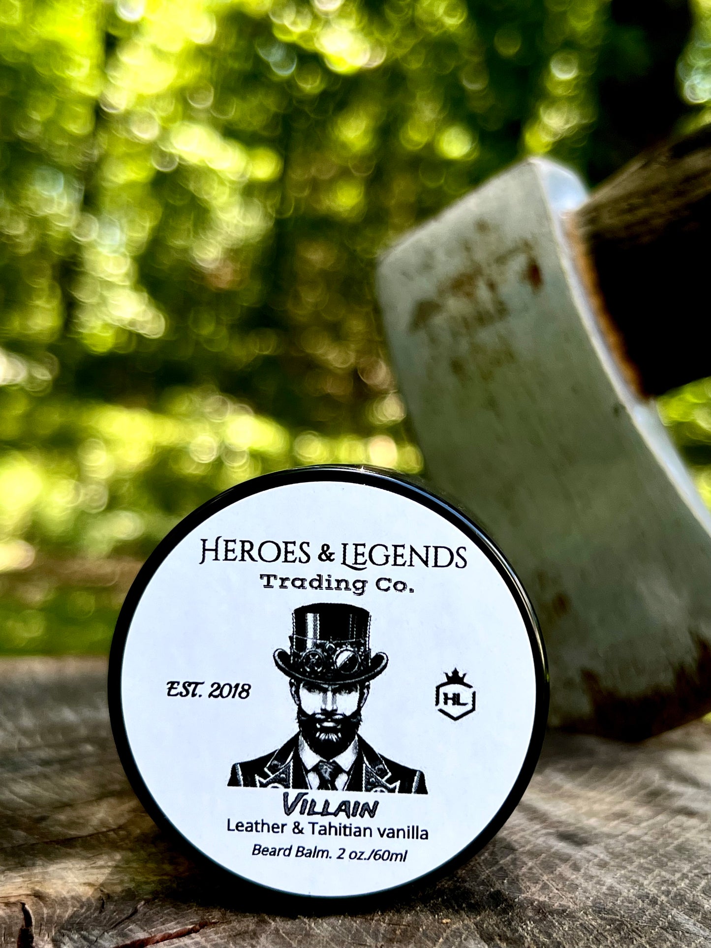 Legendary VILLAIN Beard Balm with Leather and Tahitian Vanilla